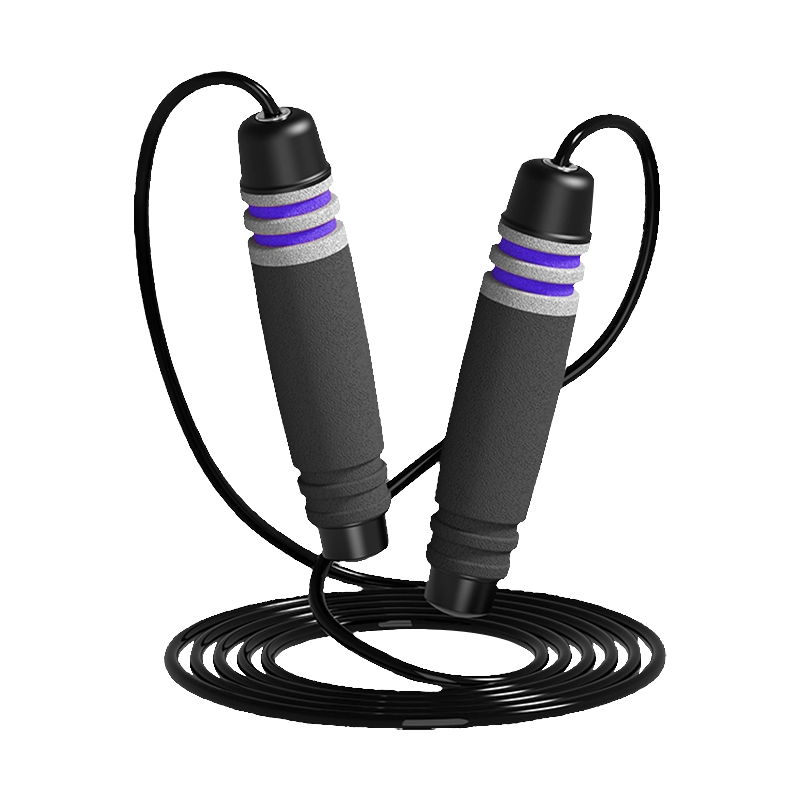 TS-3 Jednohlavý barevný/7 drážkový tvar bubnu Švihadlo s houbou Švihadlo pro dospělé